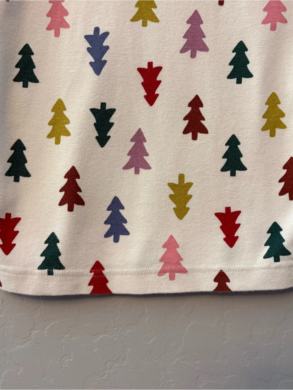 Hanna andersson long John pajama set in multicolor happy little trees 150 CM 12